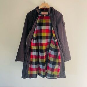 Fall Khaki Utility Jacket Plaid Flannel 100% Cotton Gray Mossimo Supply Co. Smal